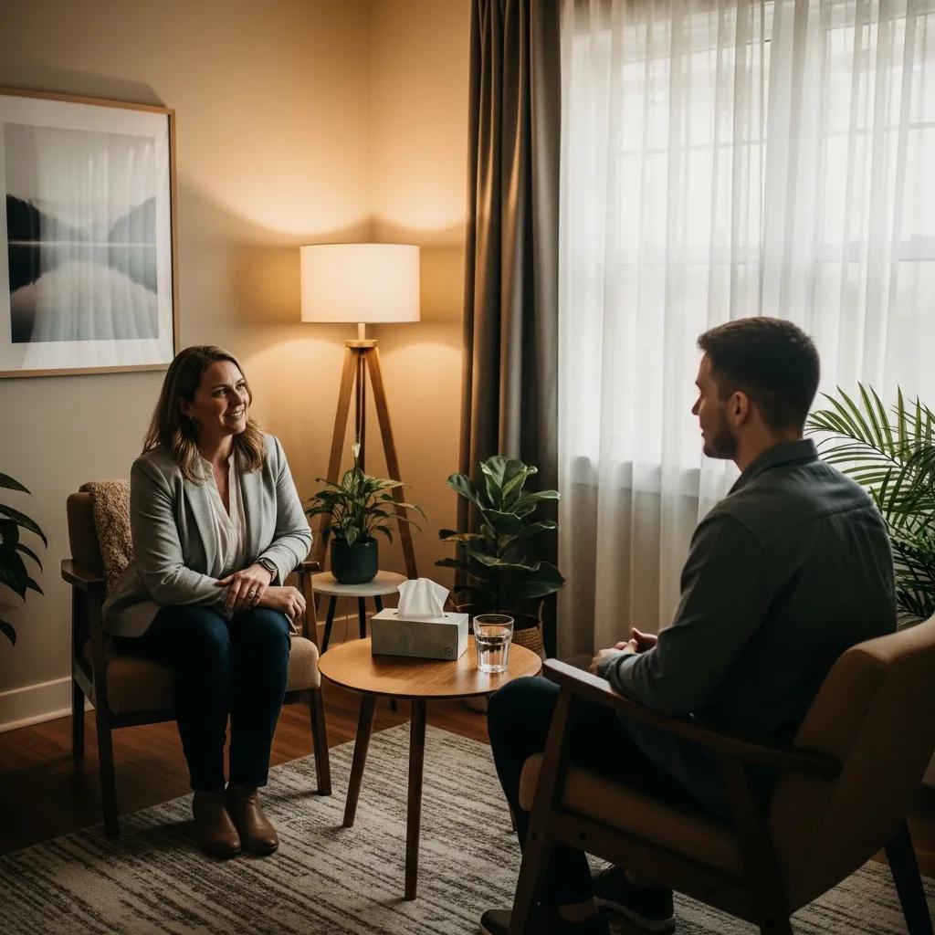 Counseling session focused on anxiety and stress management support