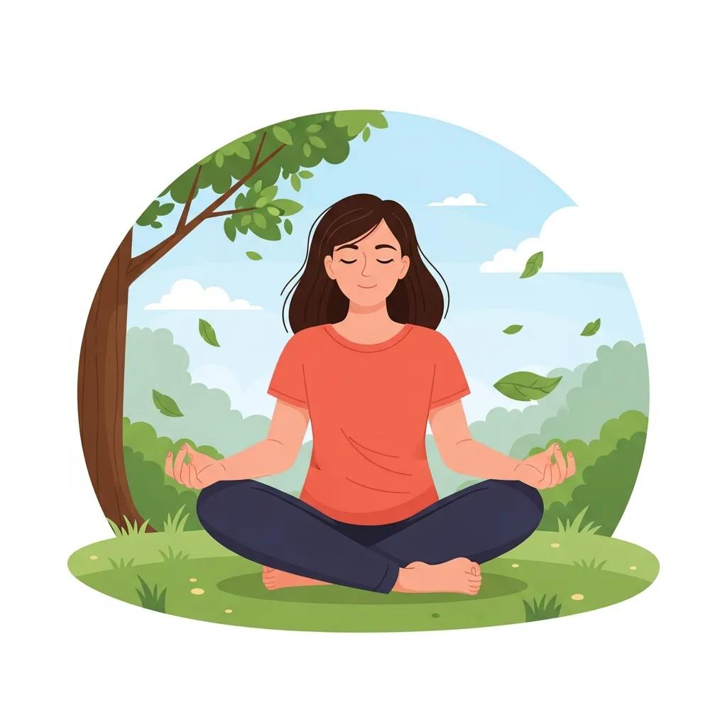 Person practicing mindfulness outdoors, representing emotional regulation and anger management