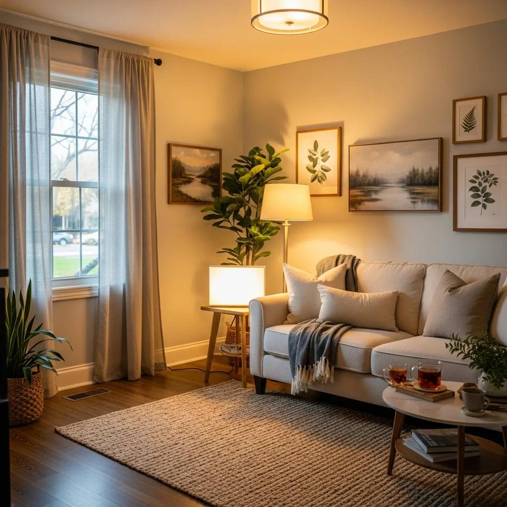 Therapy room designed for counseling individuals with Seasonal Affective Disorder
