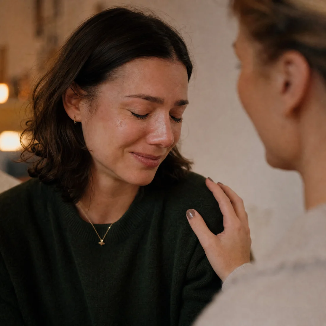 A woman receiving compassionate counseling support for depression at The Shift